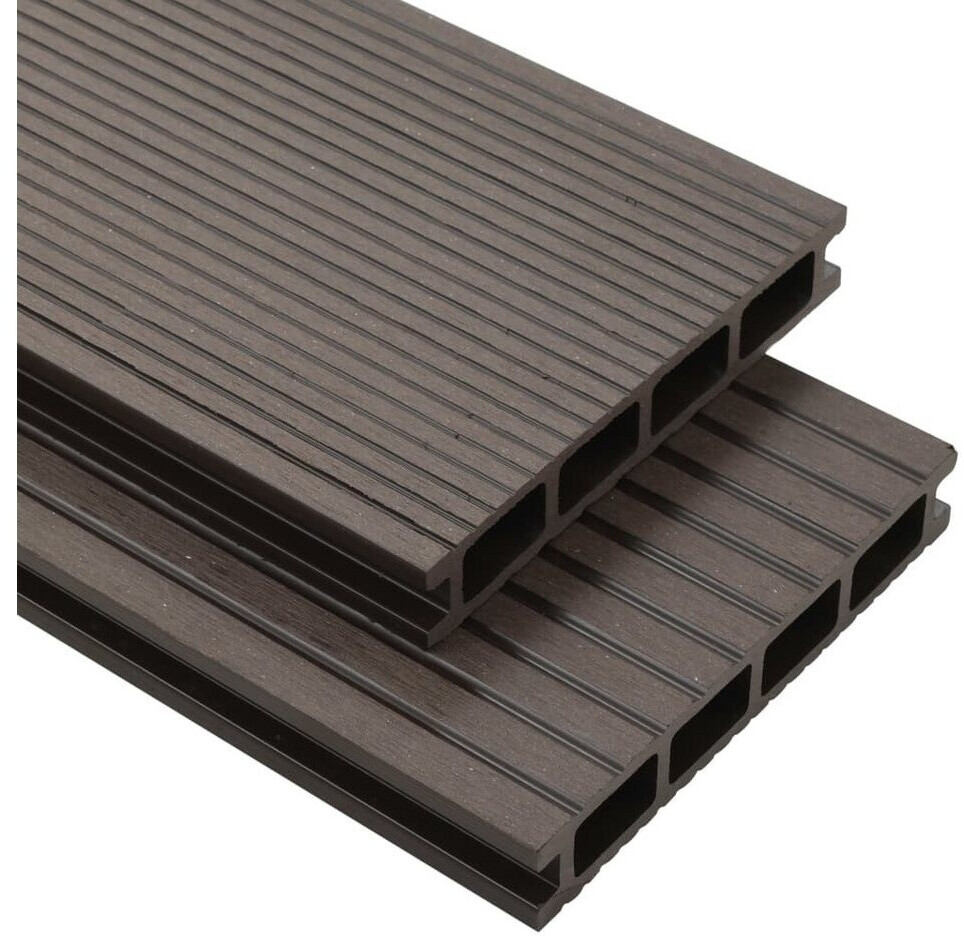 vidaXL Panneaux de terrasse WPC marron foncé (26 m²)