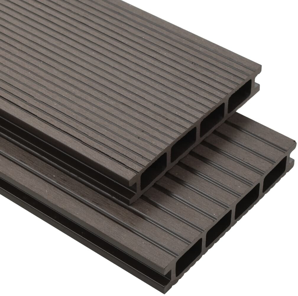 vidaXL Panneaux de terrasse WPC marron foncé (10 m²)