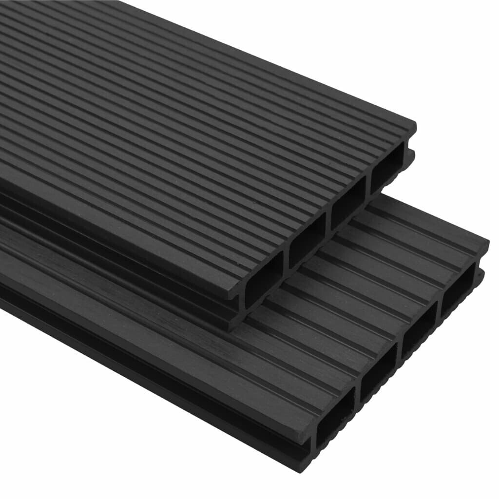 vidaXL Panneaux de terrasse WPC gris anthracite (40 m²)