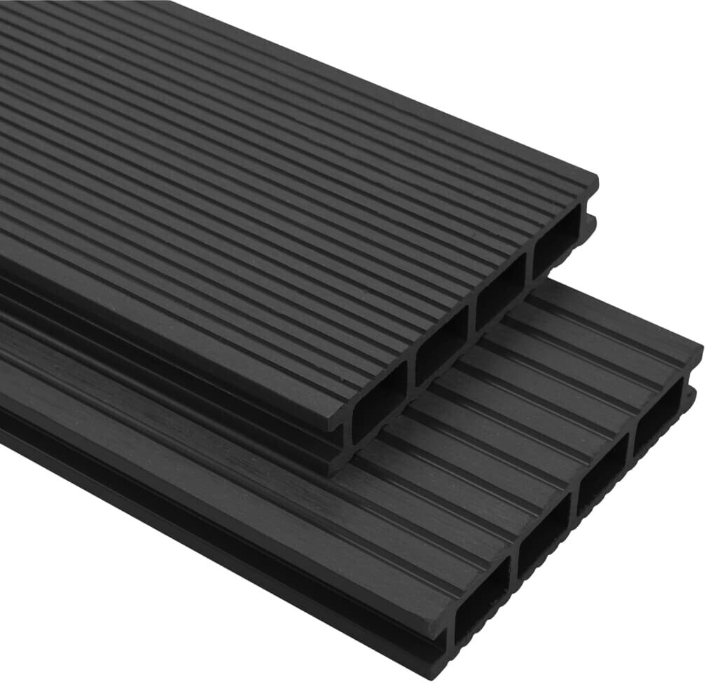vidaXL Panneaux de terrasse WPC gris anthracite (16 m²)