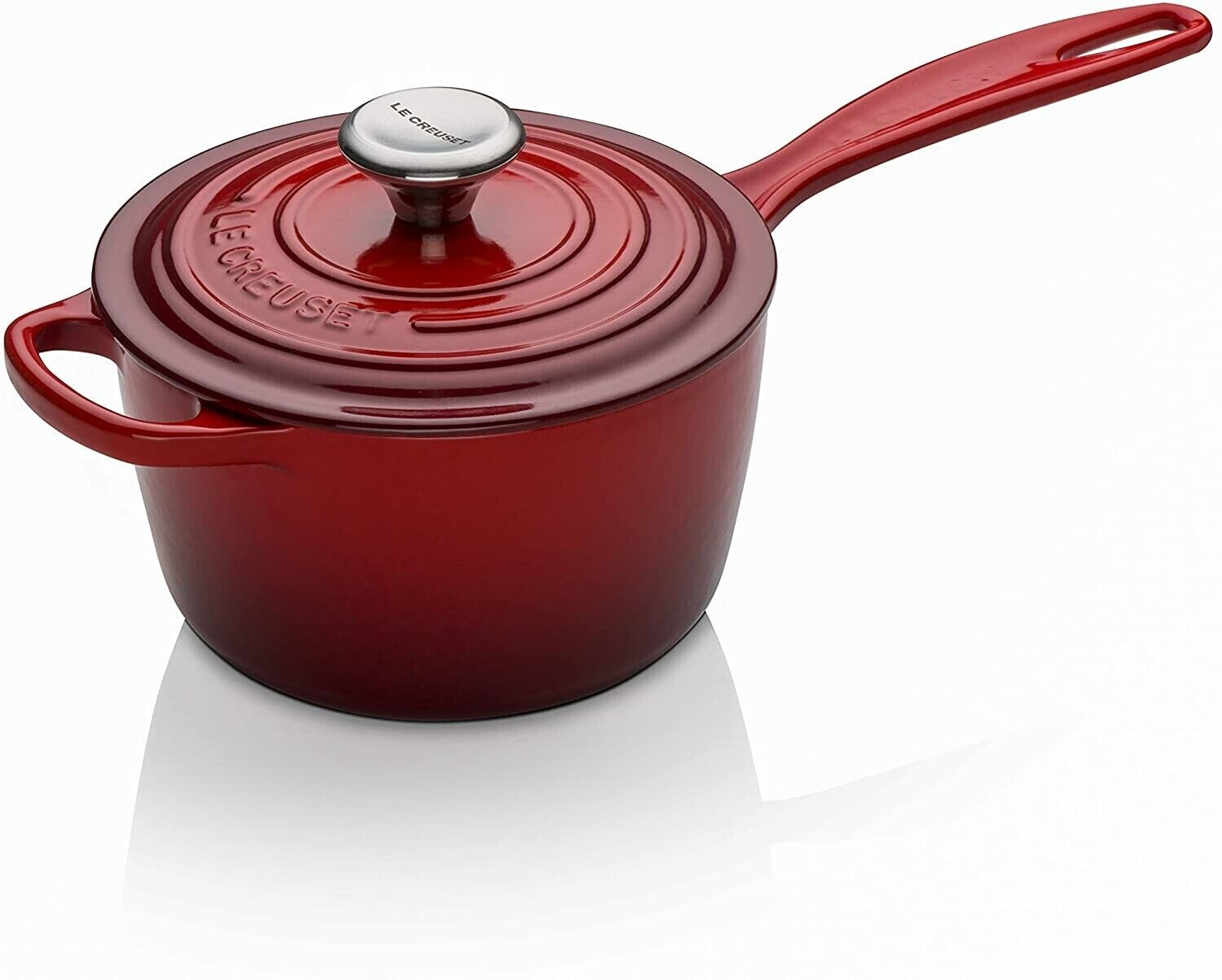 Le Creuset Signature Cast Iron Saucepan 16 cm cherry red