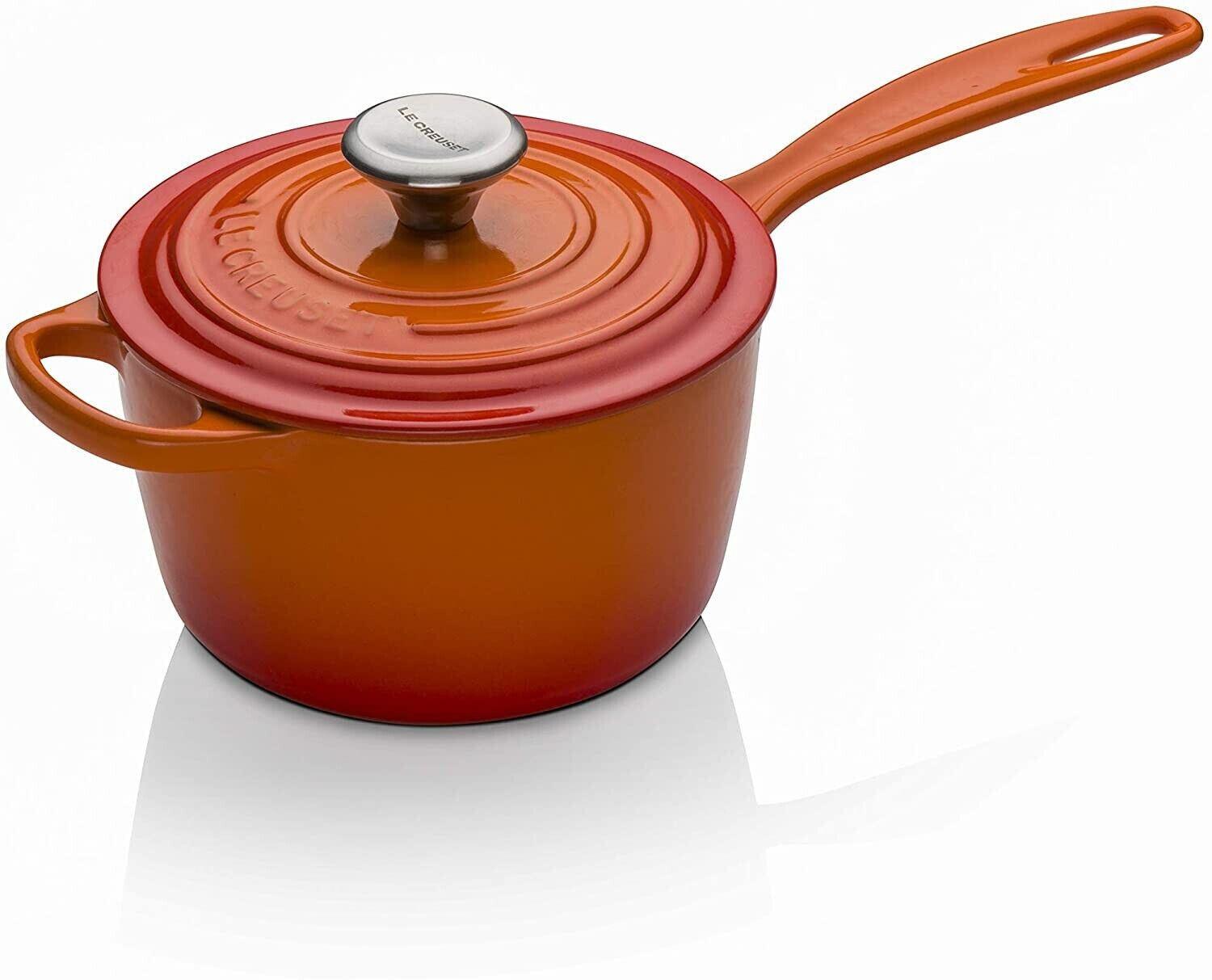 Le Creuset Signature Cast Iron Saucepan 16 cm orange