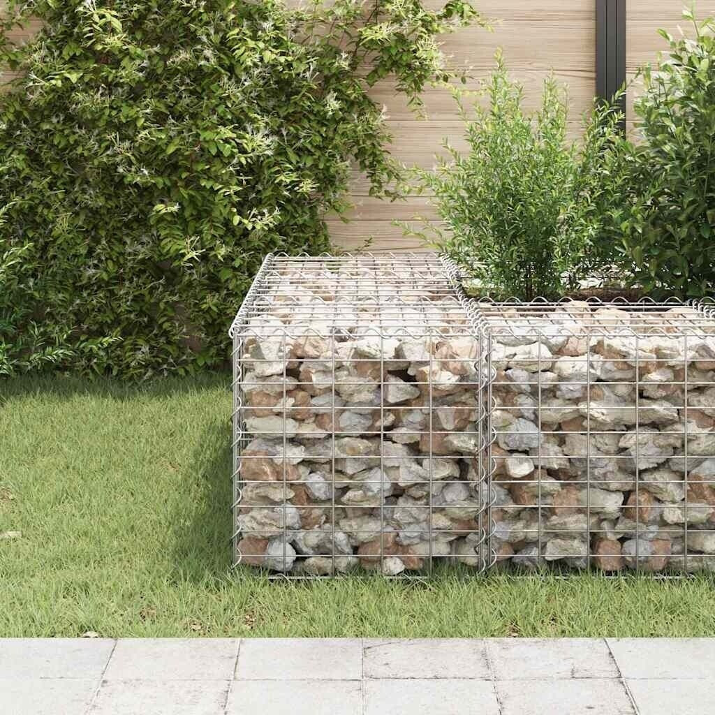 VidaXL Jardinière cube à gabion en acier 50 x 50 x 50 cm