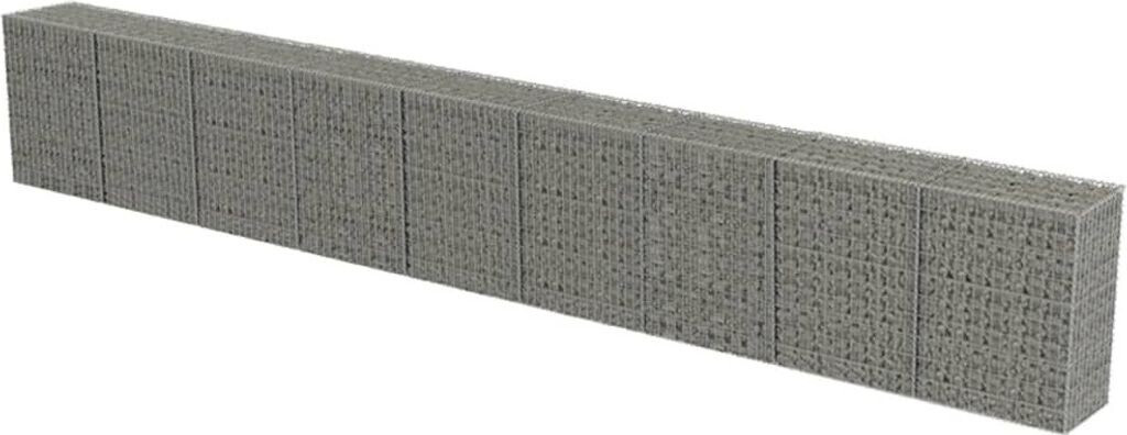 vidaXL Mur à gabion avec couvercles acier galvanisé 900 x 50 x 100 cm