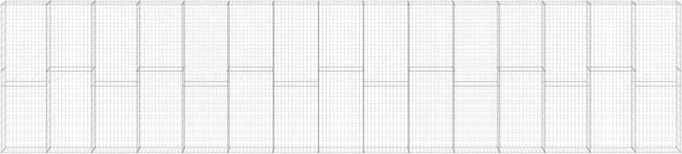 vidaXL Mur en gabion avec couvercles acier galvanisé 900 x 30 x 200 cm