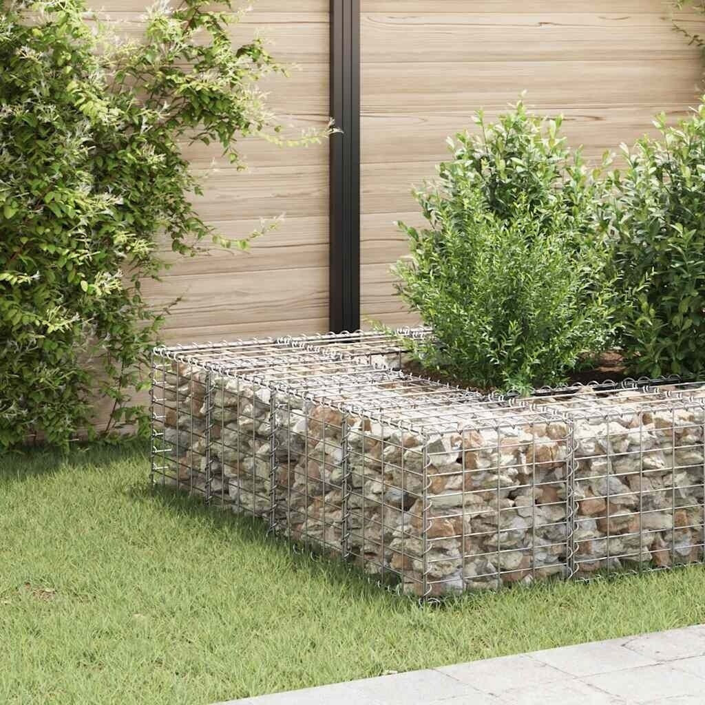 vidaXL Jardinière cube à gabion en acier 40 x 40 x 40 cm