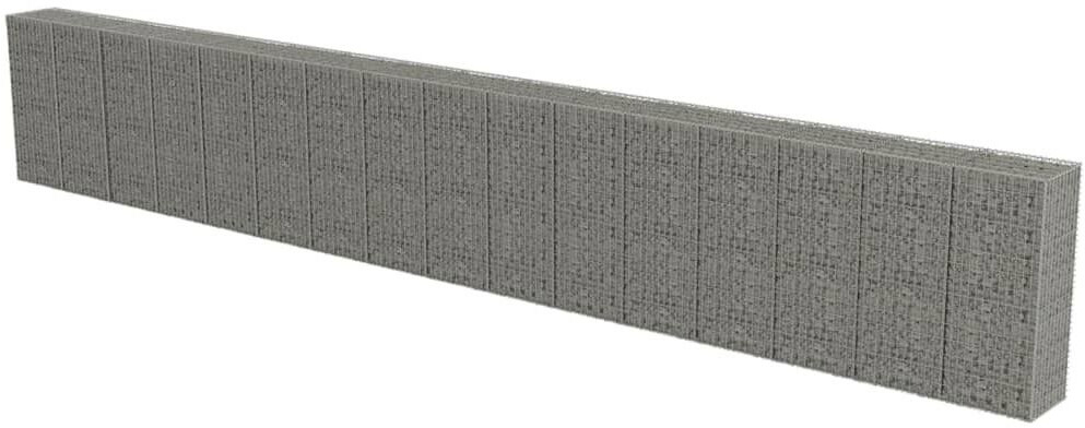 VidaXL Mur à gabion avec couvercles acier galvanisé 900 x 50 x 150 cm