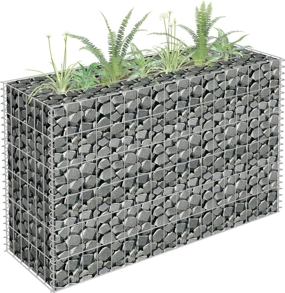 VidaXL Jardinière à gabion acier galvanisé 90 x 30 x 60 cm