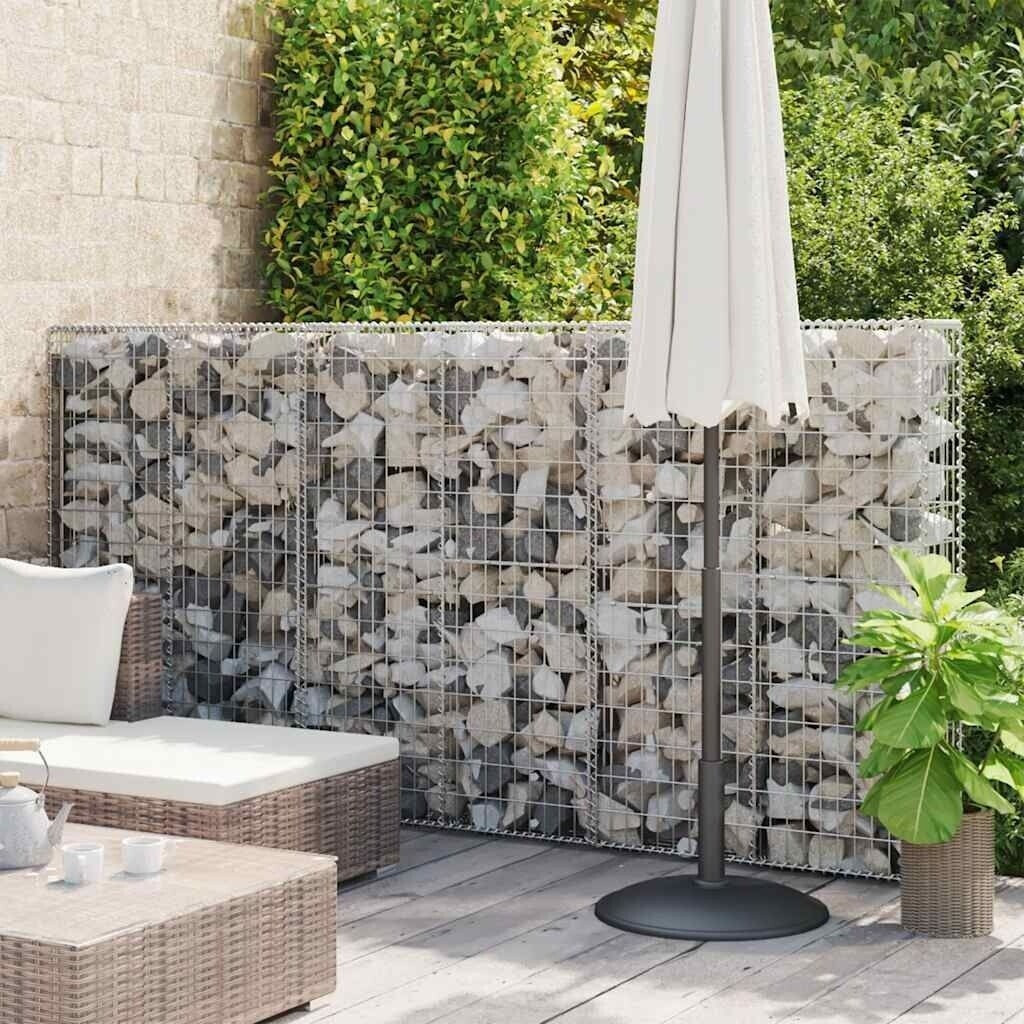 VidaXL Mur à gabion avec couvercles acier galvanisé 100 x 20 x 150 cm