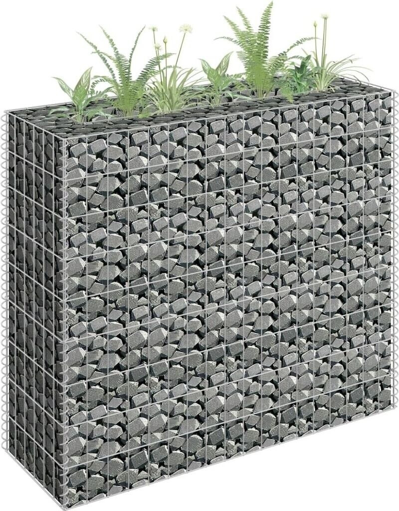 vidaXL Jardinière à gabion acier galvanisé 90 x 30 x 90 cm