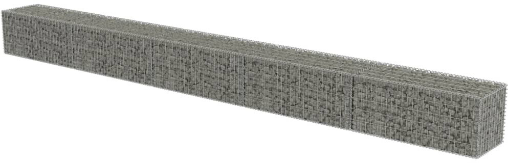 VidaXL Mur à gabion avec couvercles acier galvanisé 600 x 50 x 50 cm