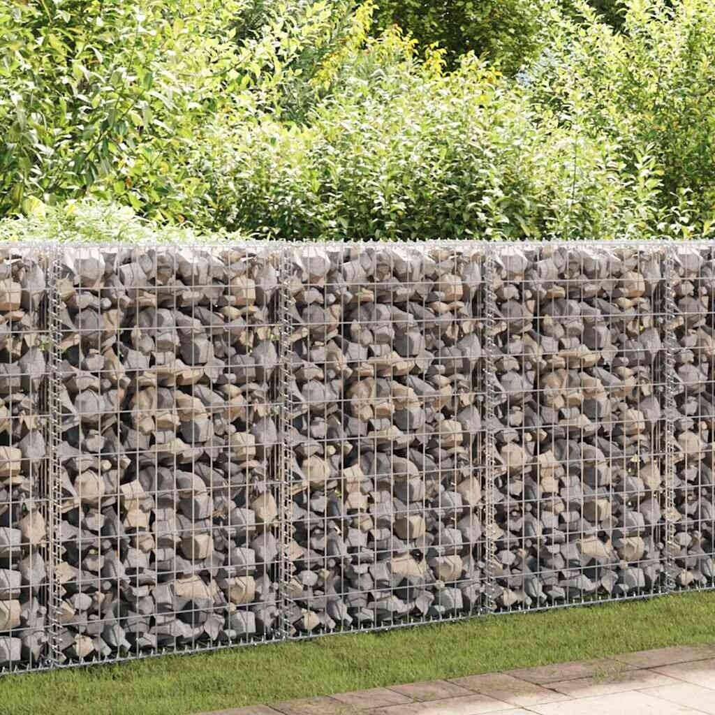Panier Gabion Acier Galvanisé 85x30x200 Cm - Pour Clôture Jardin, Mur De Soutènement