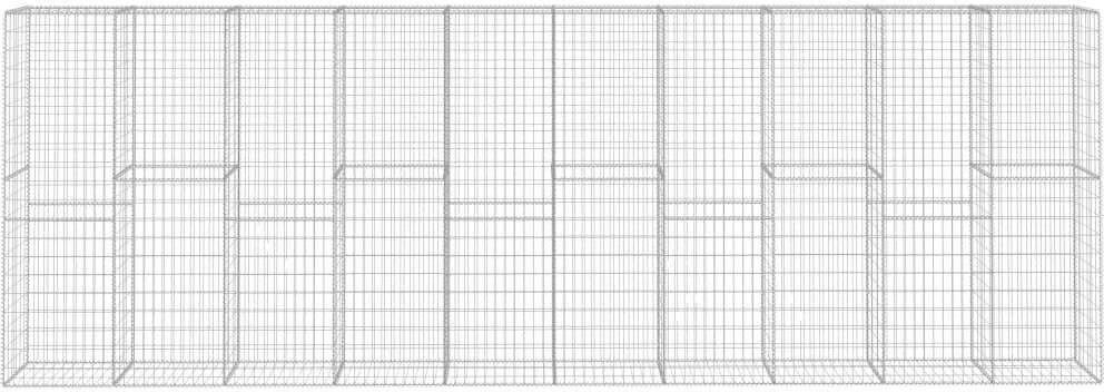 vidaXL Mur en gabion avec couvercle acier galvanisé 600 x 50 x 200 cm