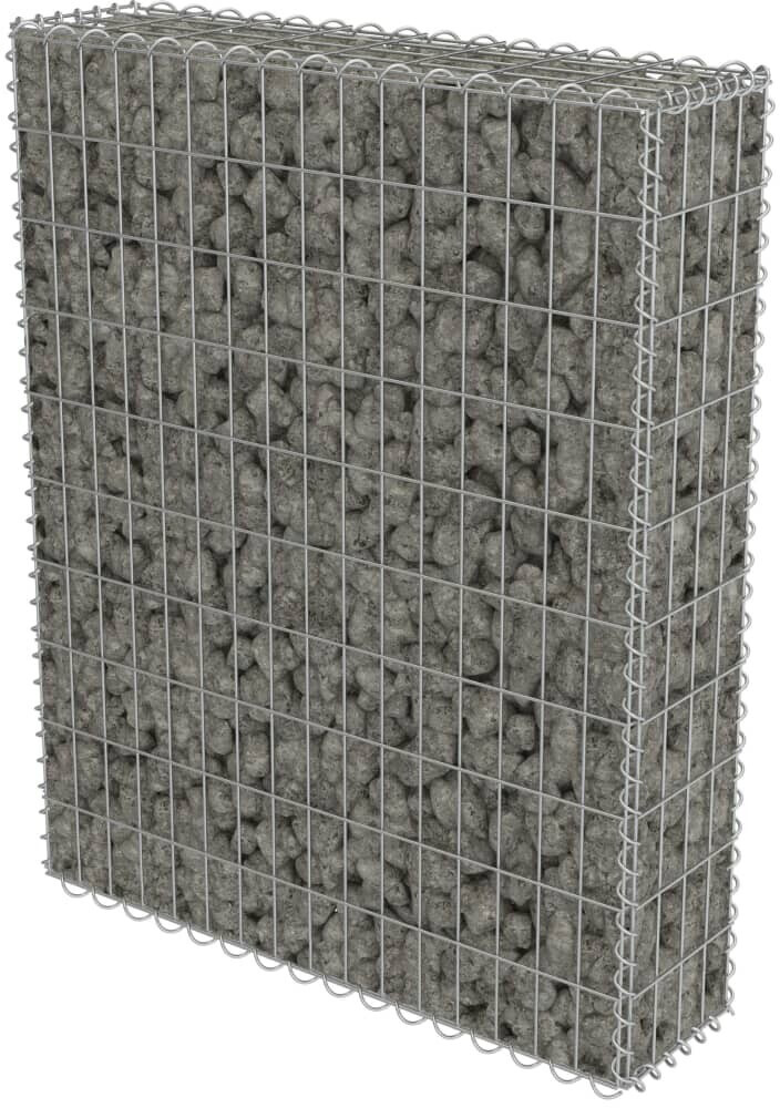 VidaXL Mur à gabion avec couvercles acier galvanisé 80 x 20 x 100 cm