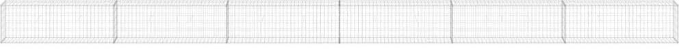 vidaXL Mur en gabion avec couvercles acier galvanisé 900x30x50 cm