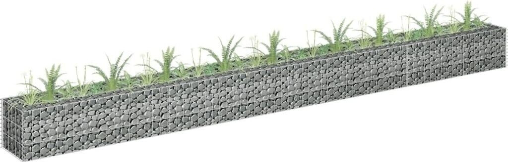 vidaXL Jardinière à gabion acier galvanisé 360 x 30 x 30 cm