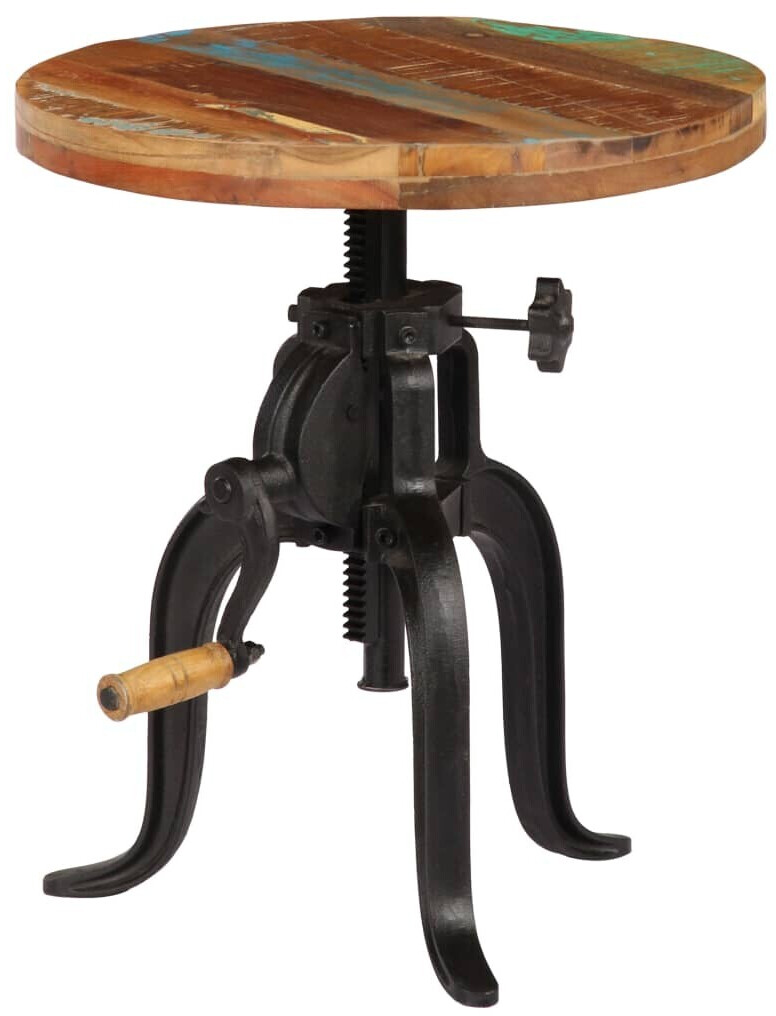 VidaXL Reclaimed Wood & Cast Iron Side Table