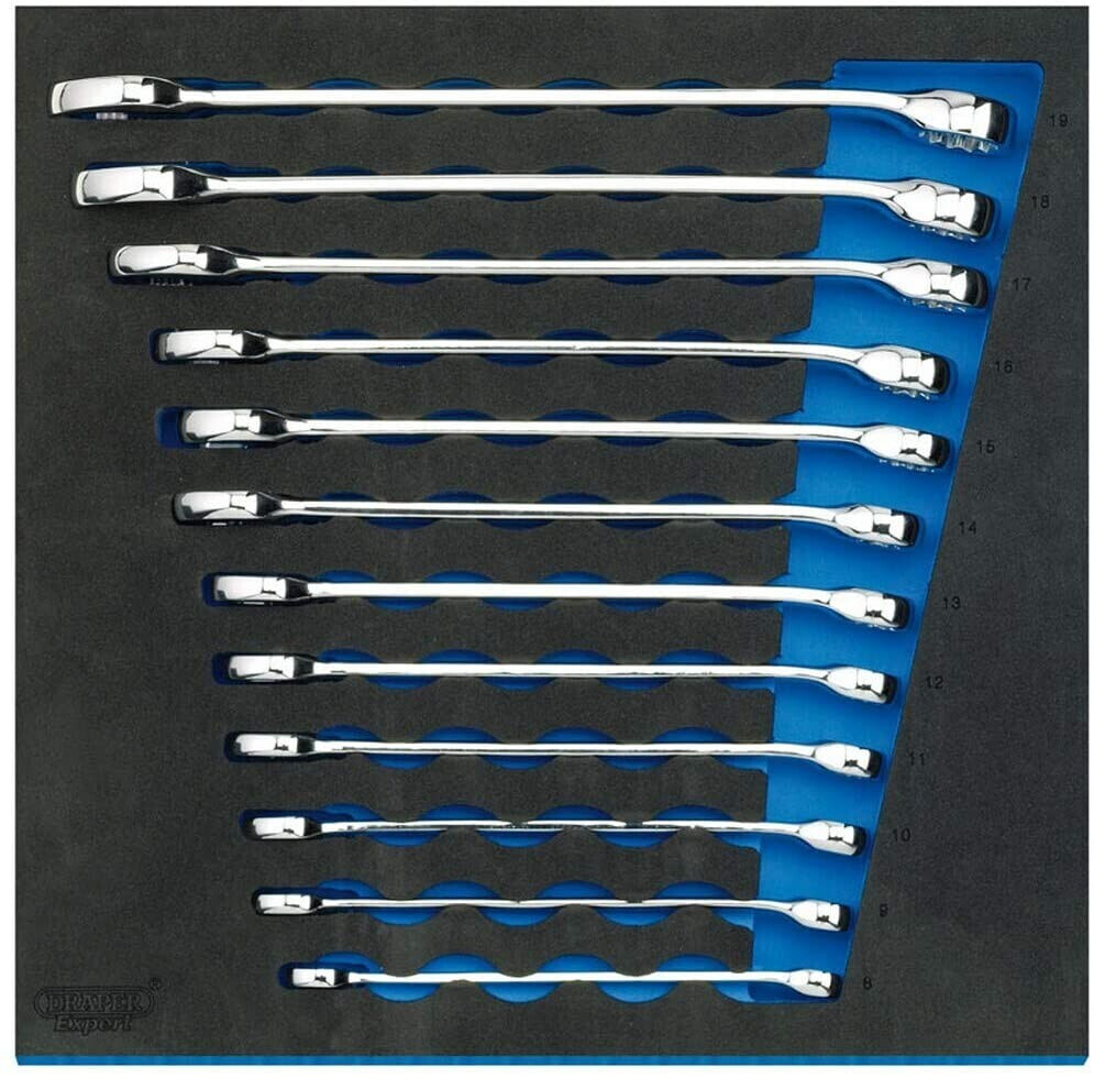 Draper 63521 Combination Spanner 12 Piece Set in 1/2 Drawer Eva Insert Tray