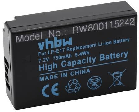 vhbw Replacement Battery for Canon LP-E17