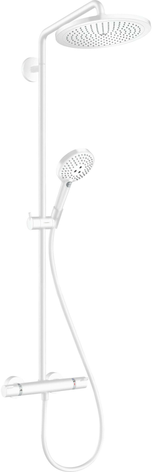 Hansgrohe Croma Select S Showerpipe 280 1 jet with thermostat white matt