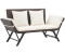 vidaXL Garden Bench With Cushions Resin 176 cm