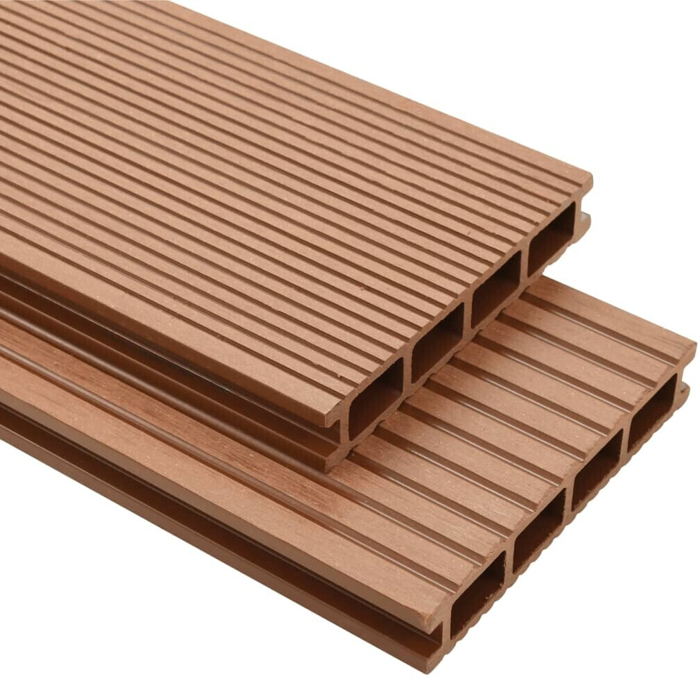 vidaXL Panneaux de terrasse WPC marron (36 m²)