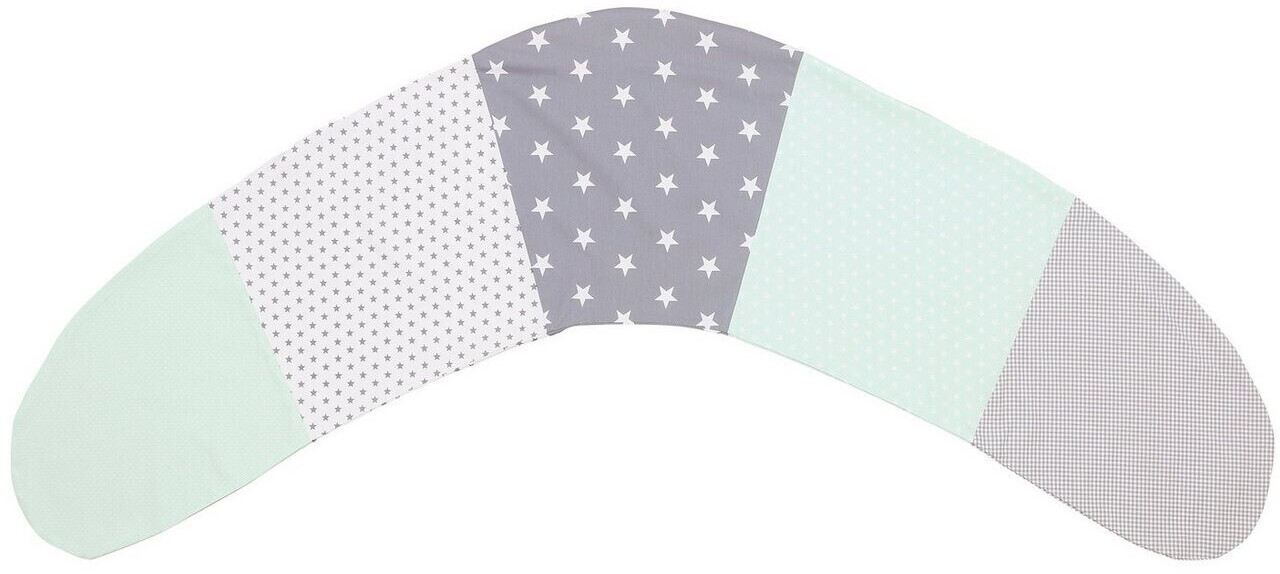 Ullenboom Patchwork Nursing Pillow Cover mint grey