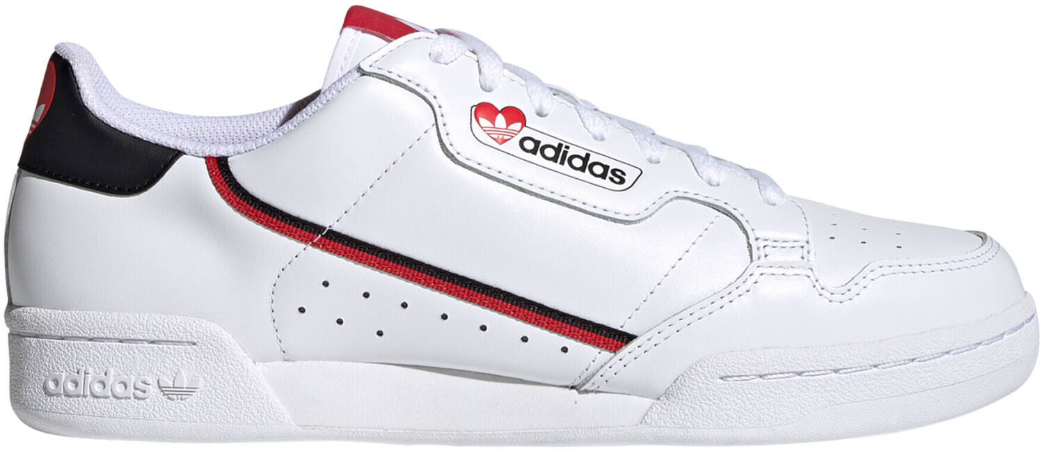 Buy Adidas Continental 80 Cloud White/Core Black/Scarlet from Â£73.99 (Today) â Best Deals on 