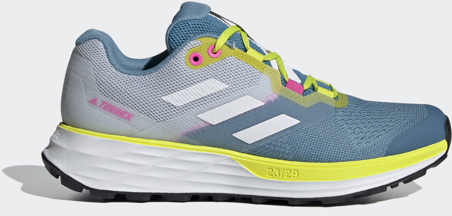 Adidas Terrex Two Flow Trailrunning Women blue/crystal white/acid yellow au meilleur prix sur 
