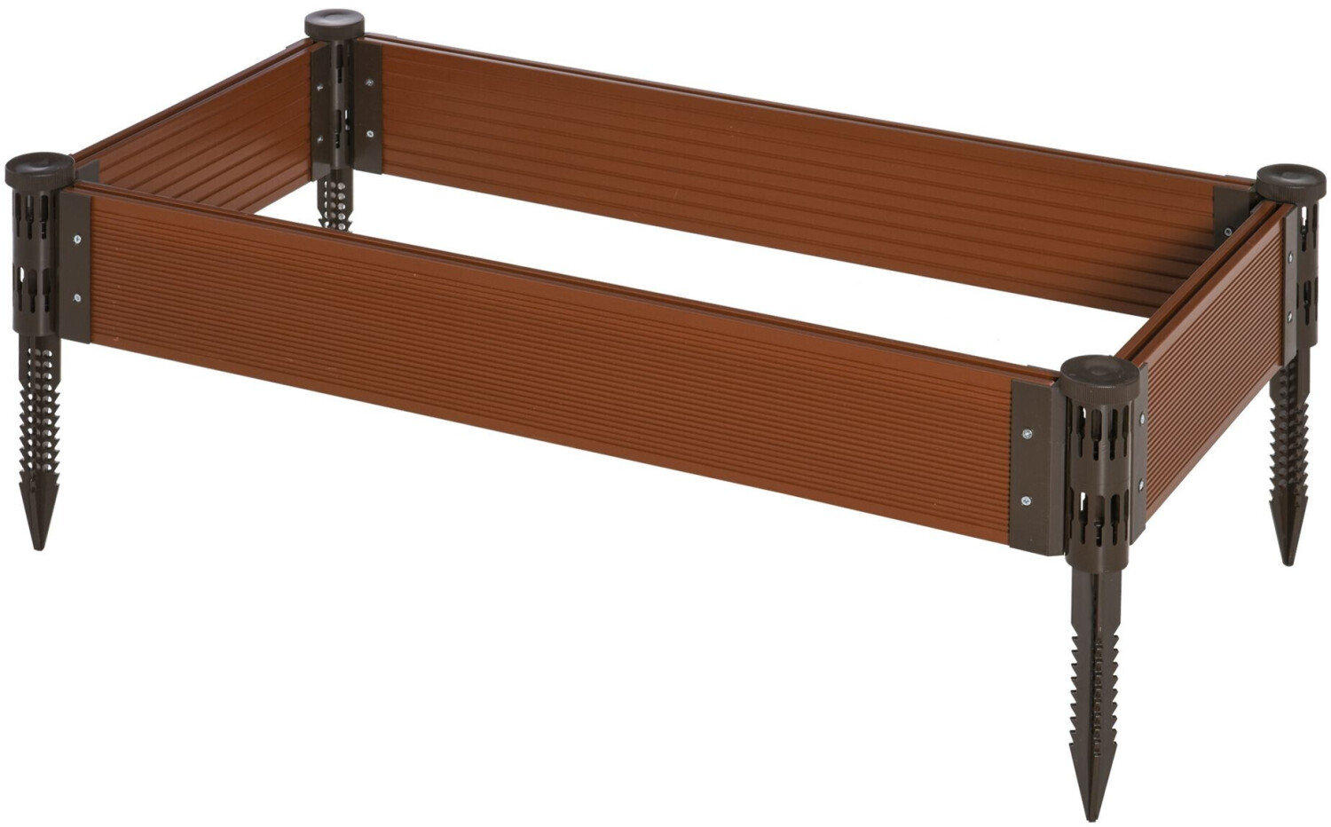 Outsunny Carré potager de jardin panneaux modulables HDPE marron