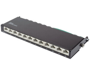Good Connections Patchpanel Desktop Cat. 6A 12-Por, 0,5 HE schwarz (GC-N0121)