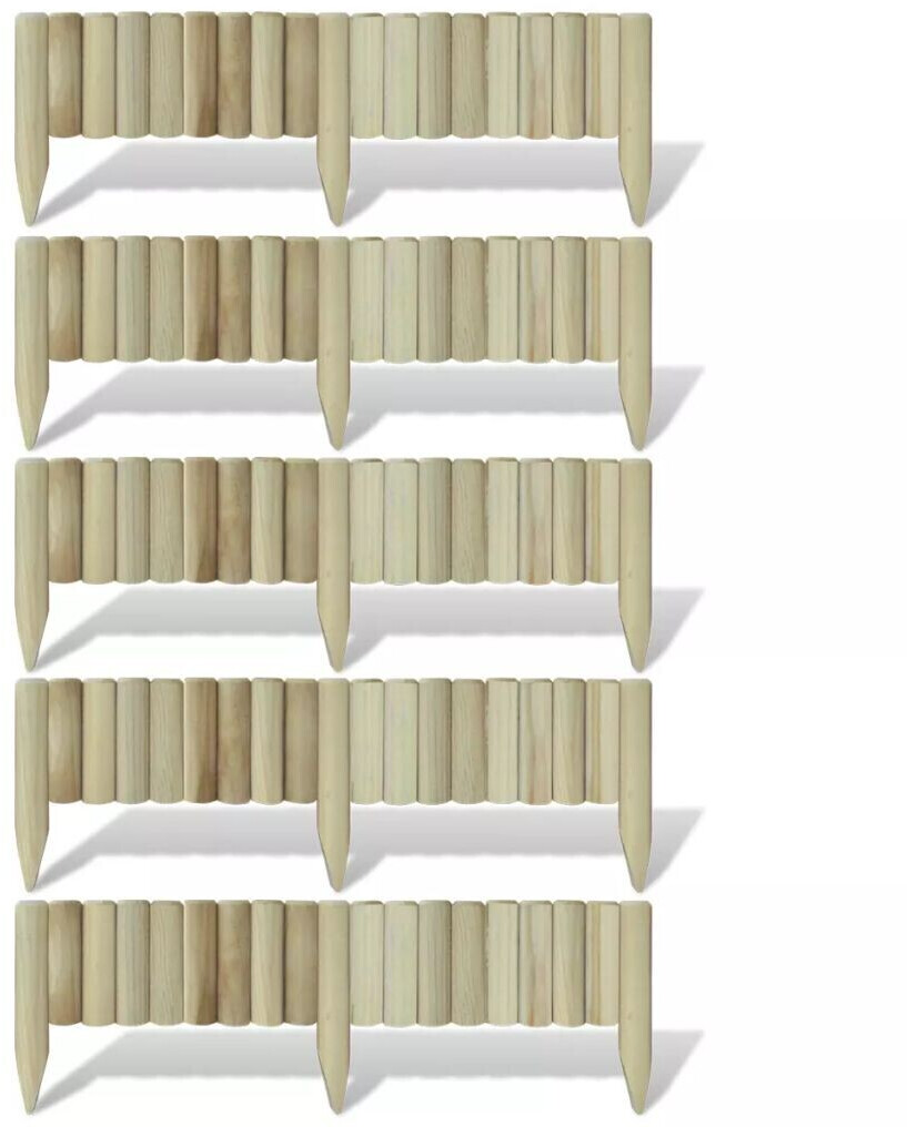 vidaXL Kit de bordure en bois 35 cm x 120 cm (41400)