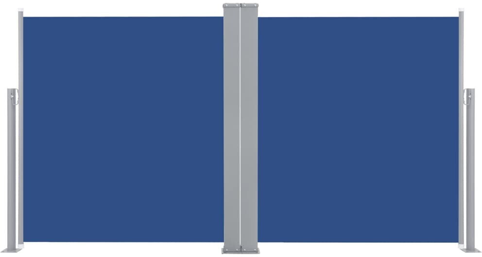 vidaXL Auvent latéral double rétractable de patio 170x600 cm bleu