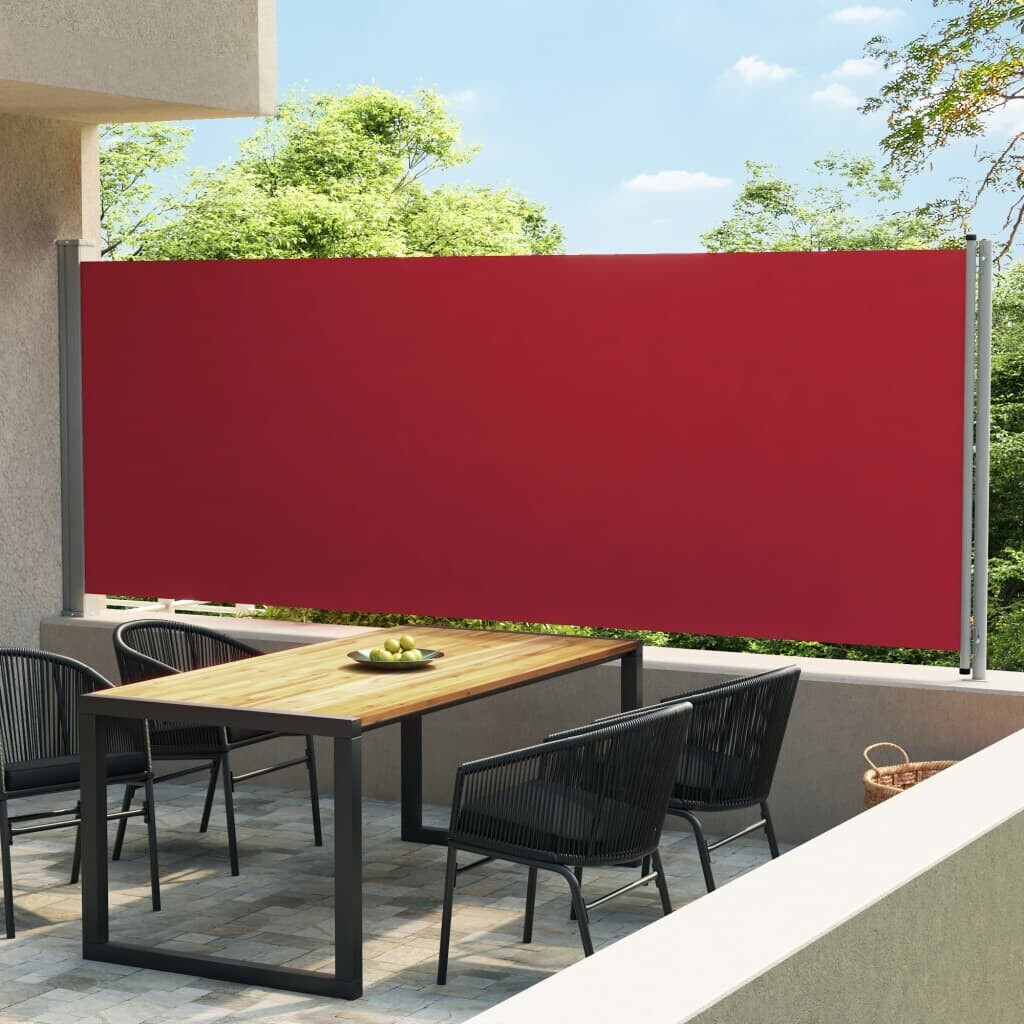 VidaXL Auvent latéral rétractable de patio 600 x 170 cm rouge