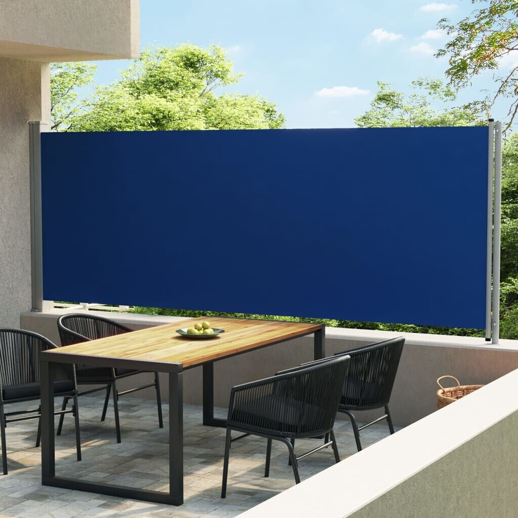 VidaXL Auvent latéral rétractable de patio 600 x 170 cm bleu