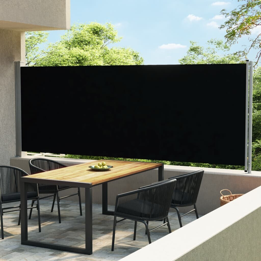 VidaXL Auvent latéral rétractable de patio 600 x 170 cm noir