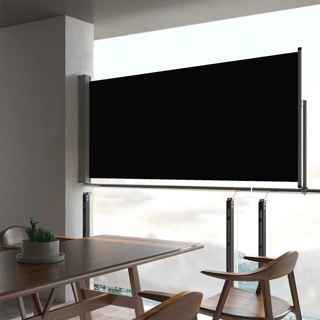 vidaXL Auvent latéral rétractable de patio 60 x 300 cm noir