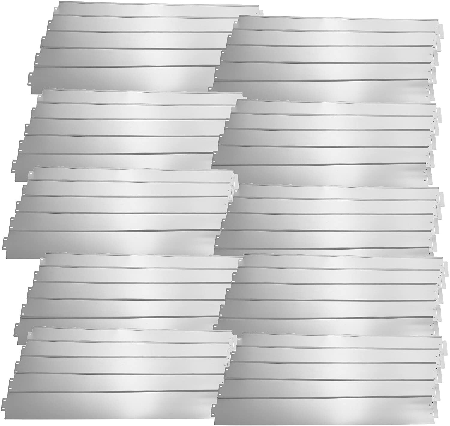 casa.pro Kit de 50 bordures en acier galvanisé 15 cm x 10 m (56592385)
