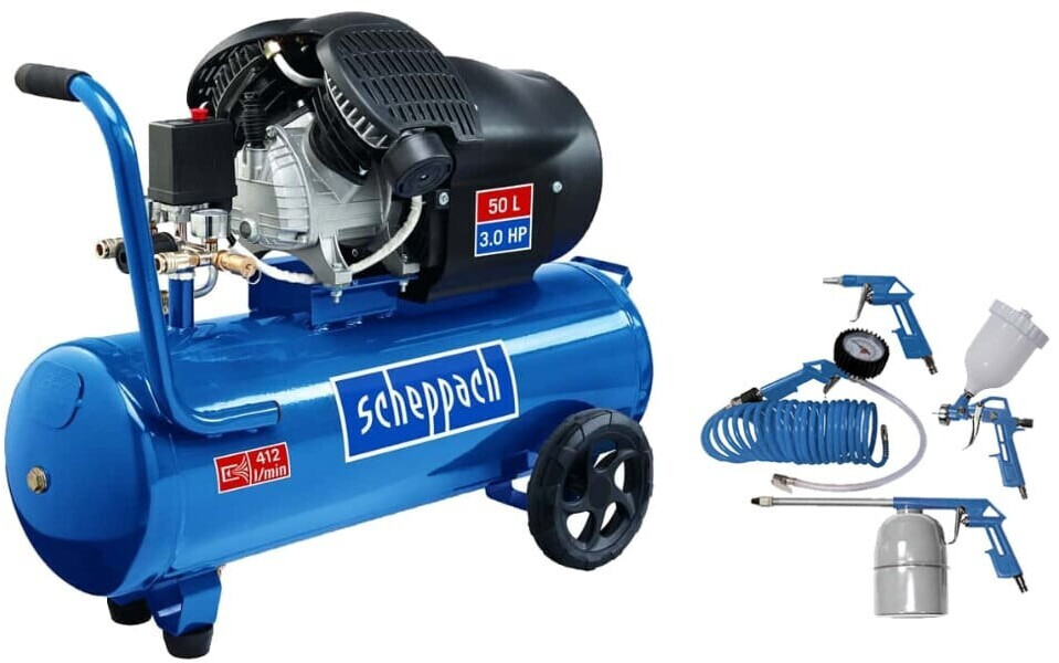 Scheppach Compressor HC53DC (50l + Set of 5 Parts)
