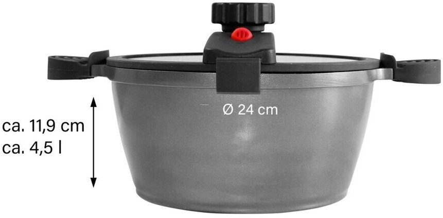 Stoneline Steam Pot 24 cm gray