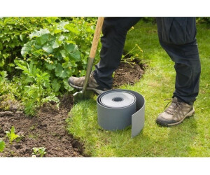 Bordure De Jardin Flexible 10 M - Anthracite, Hauteur 5 Cm, Avec Piquets, Pour Séparer Pelouse, Massifs, Gravier