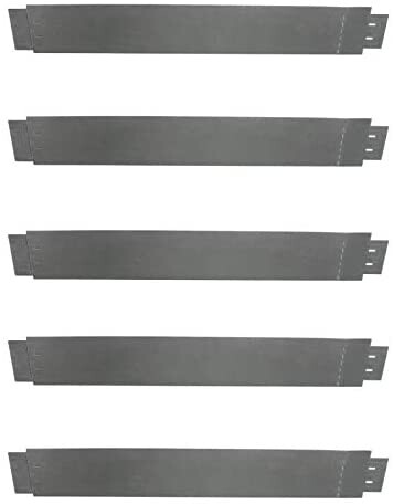 IDMarket Kit de 5 bordures en acier galvanisé gris 14 cm x 5 m (13198)