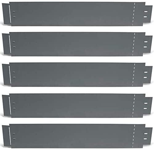IDMarket Kit de 5 bordures en acier galvanisé anthracite 14 cm x 1 m (13609)