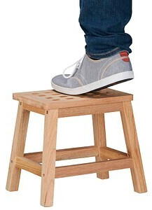Relaxdays Tabouret en noyer (10020654)