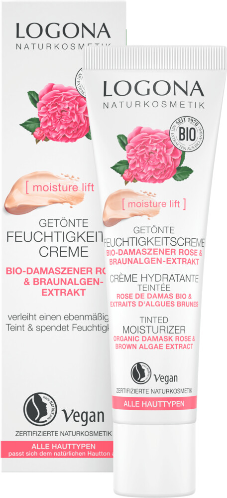 Logona Tinted Moisturizer Organic Damask Rose & Brown Algae Extract (30ml)