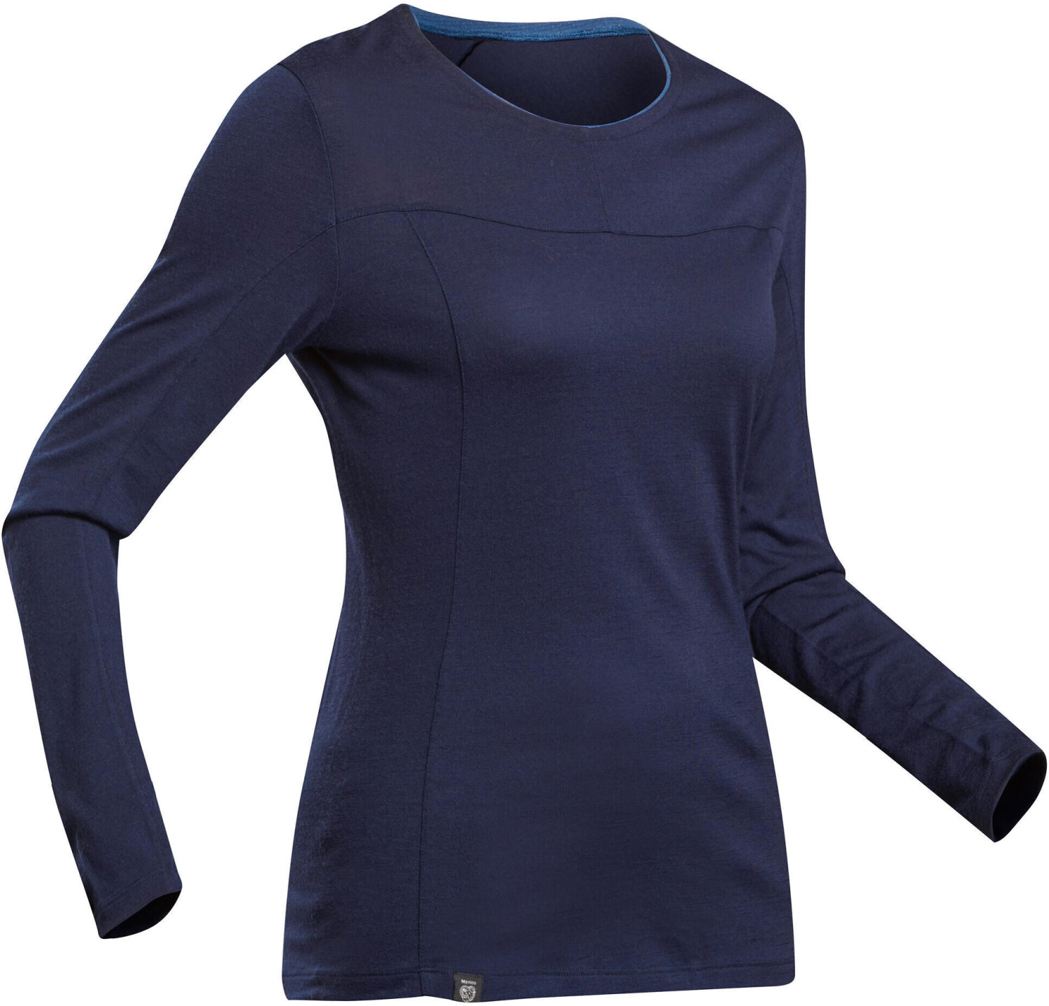 Forclaz Women's Mountin Trekking T-Shirt Trek 500 Merino navy blue