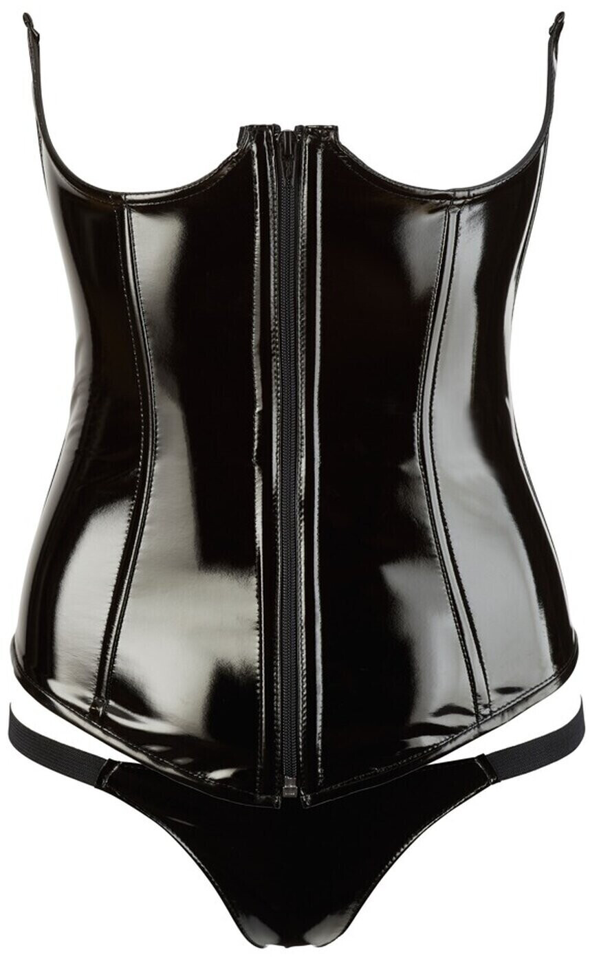 Black Level by Orion Corsage plus thong in patent - black