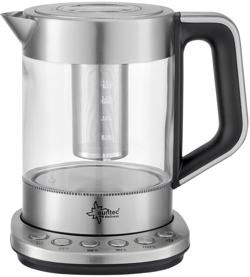 Suntec WAK-8496 Glass & Stainless Steel Kettle | Temperature choice 70-100 degrees
