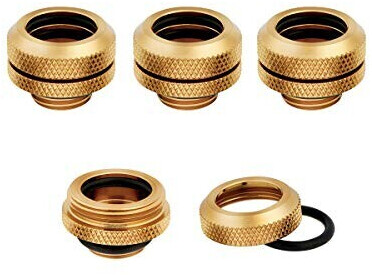 Corsair Hydro X Series XF Hardline Fittings 14mm - Four Pack Gold