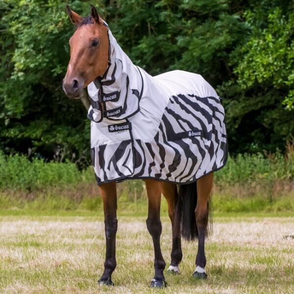 Bucas Buzz-Off Rain Zebra Full Neck